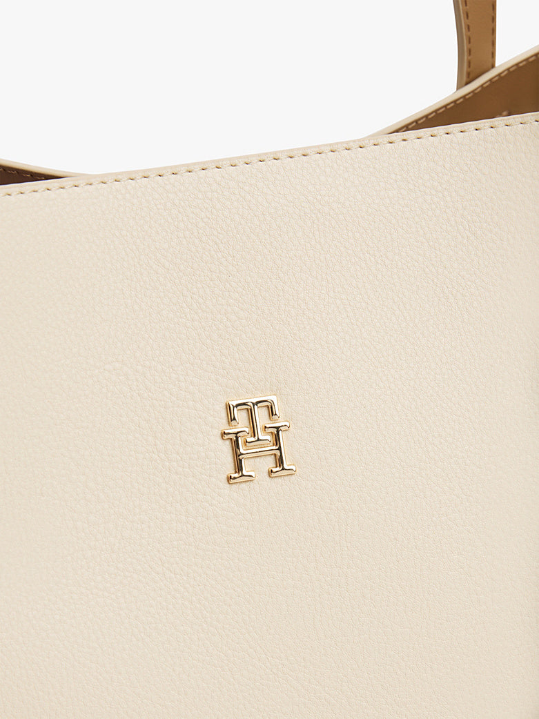 Tommy Hilfiger Monogram Plaque Tote Bag