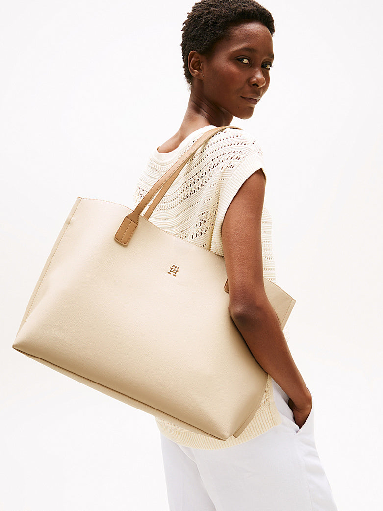 Tommy Hilfiger Monogram Plaque Tote Bag