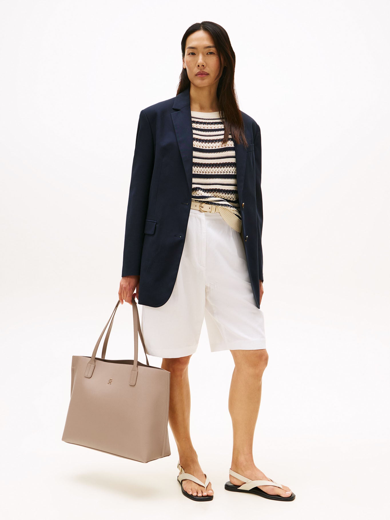Tommy Hilfiger Monogram Plaque Tote Bag