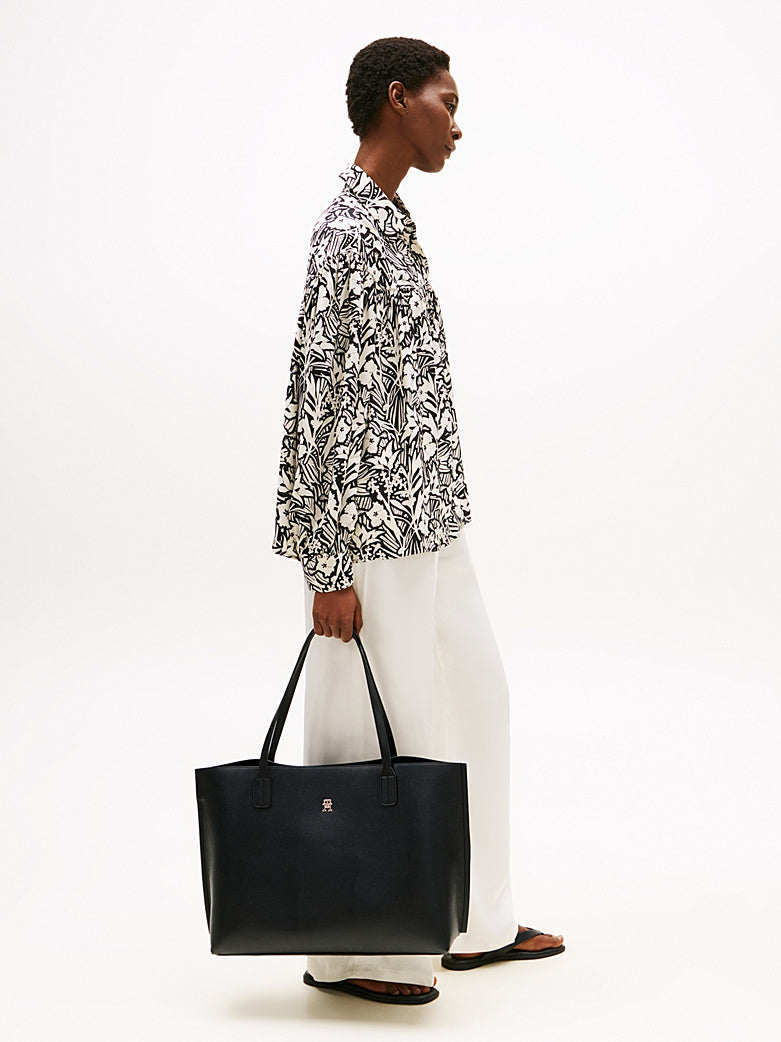 Tommy Hilfiger Monogram Plaque Tote Bag