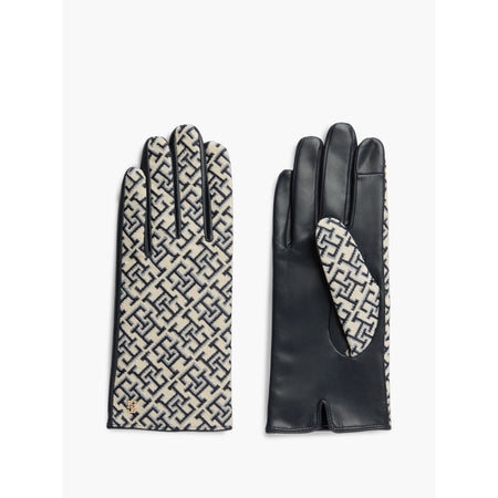 قفازات تومي هيلفيجر Monogram Jacq Leather Gloves