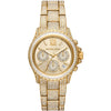 Michael Kors Everest Chronograph Crystals Gold Dial Gold Watch