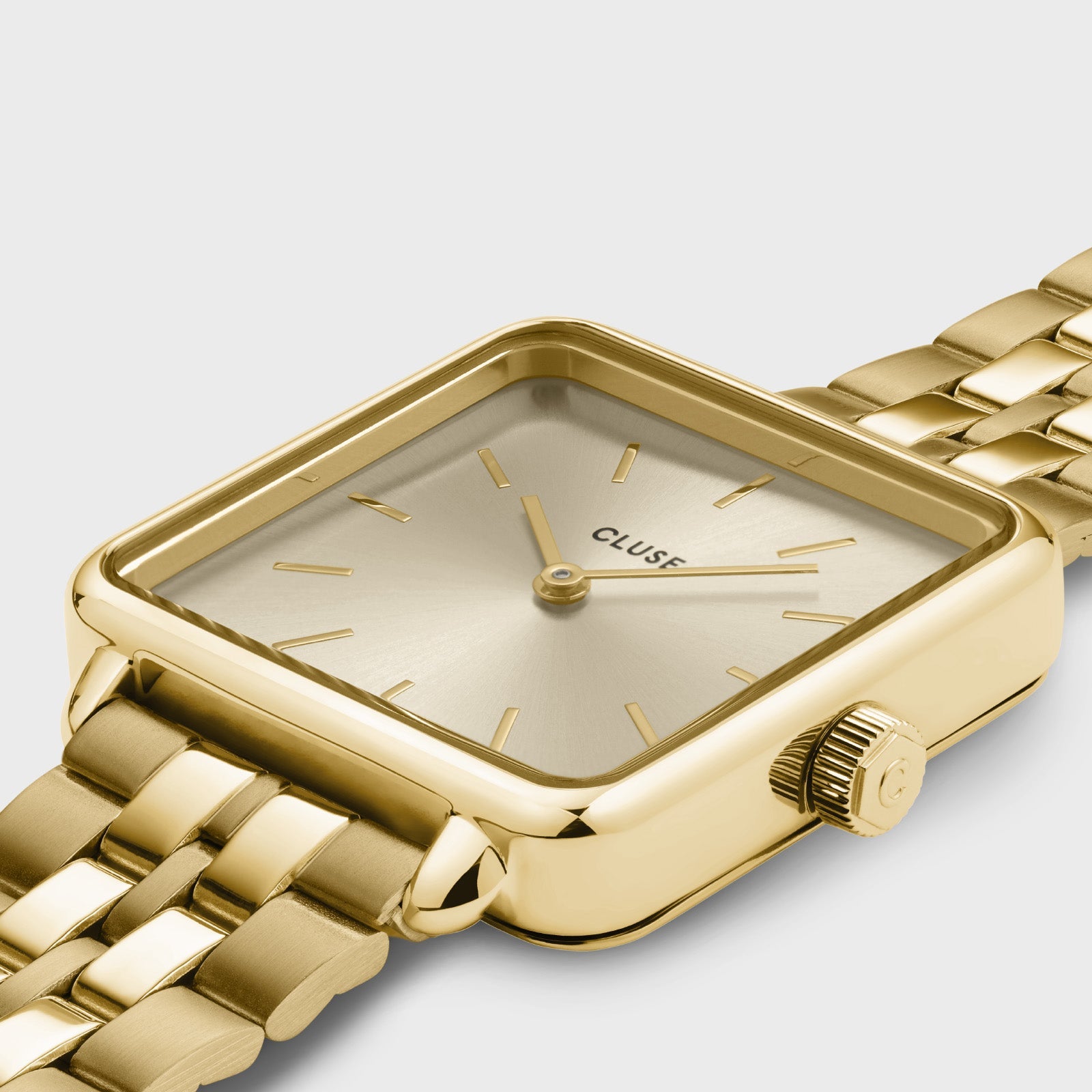 Cluse Gift Box La Tétragone Full Gold Watch and Bracelet Set
