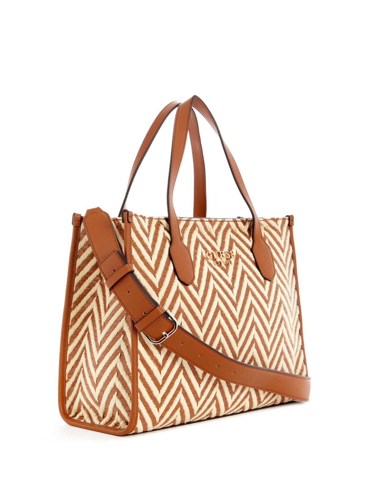 Guess Silvana Chevron Tote Bag