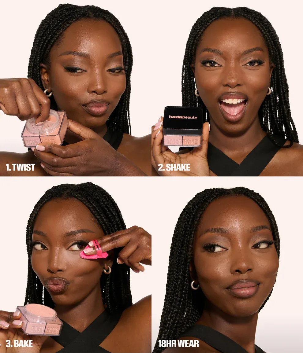Huda Beauty Easy Bake Duo Cherry Blossom and Peach Pie Setting Powder