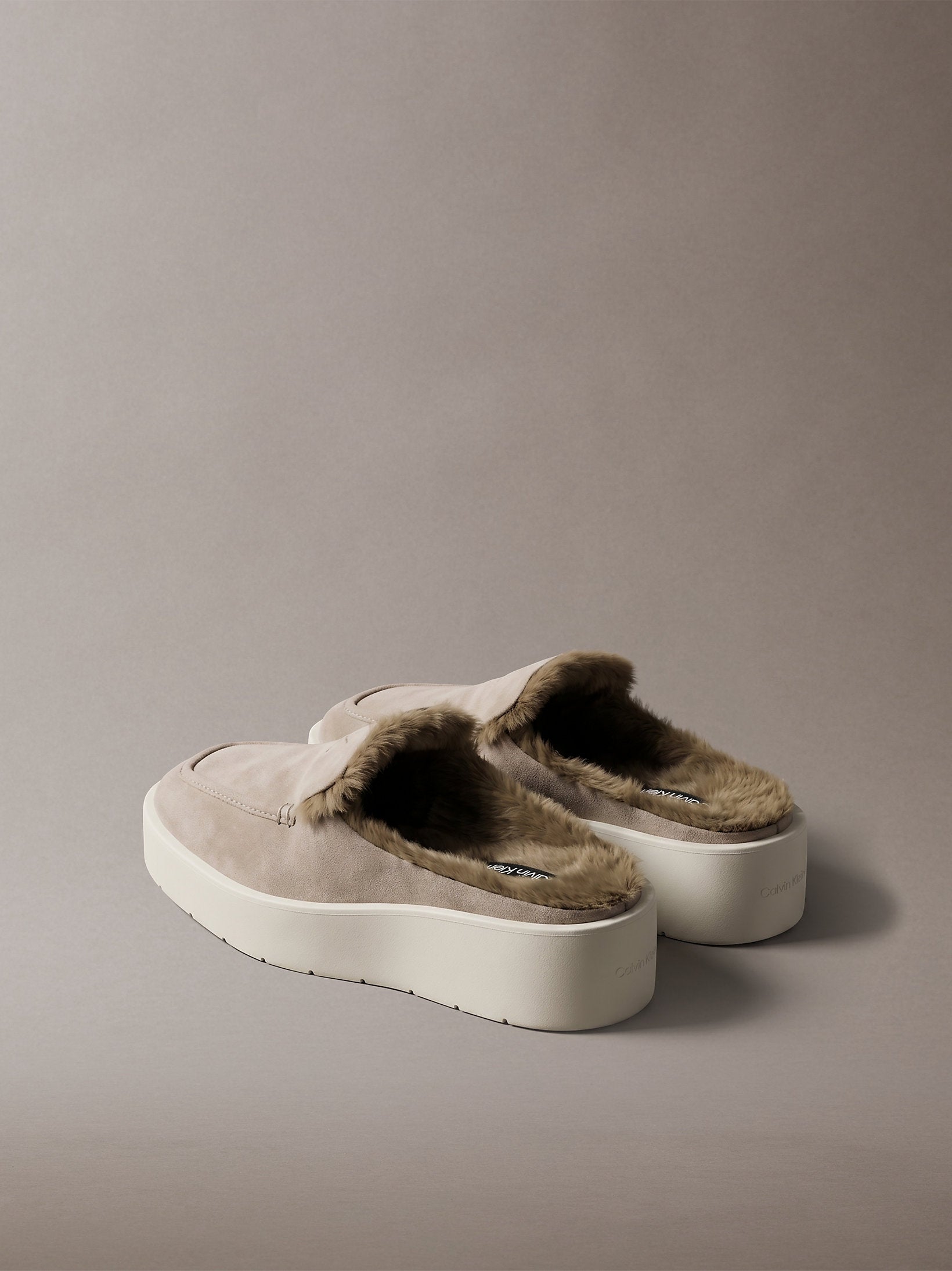 Calvin Klein Flatform Mule Suede Wl Shoe