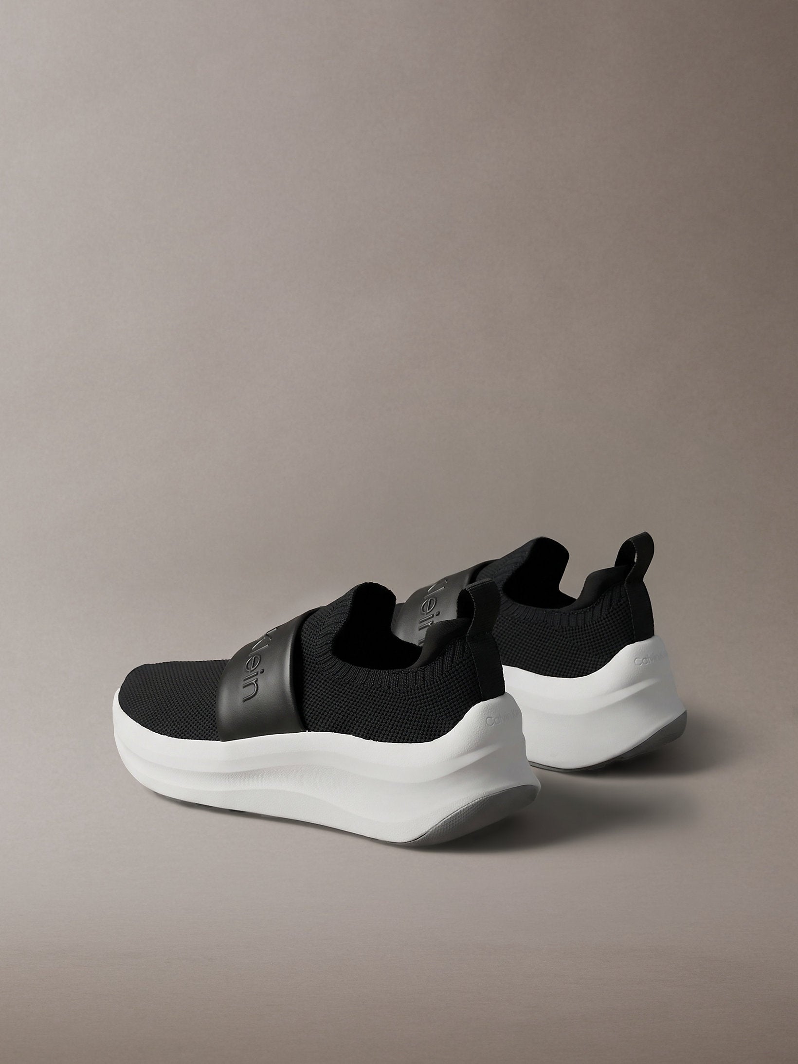 Calvin Klein Chunky Run Slipon Knit Logo Tape Shoe