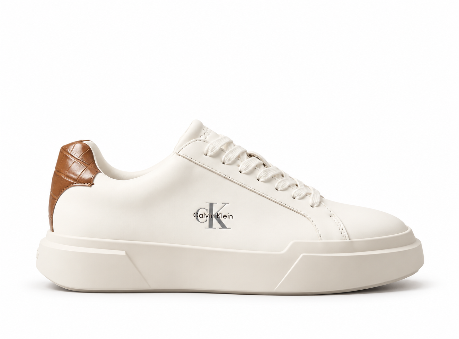 Calvin Klein Chunky Cups Laceup Lth Bt Croc Sneaker