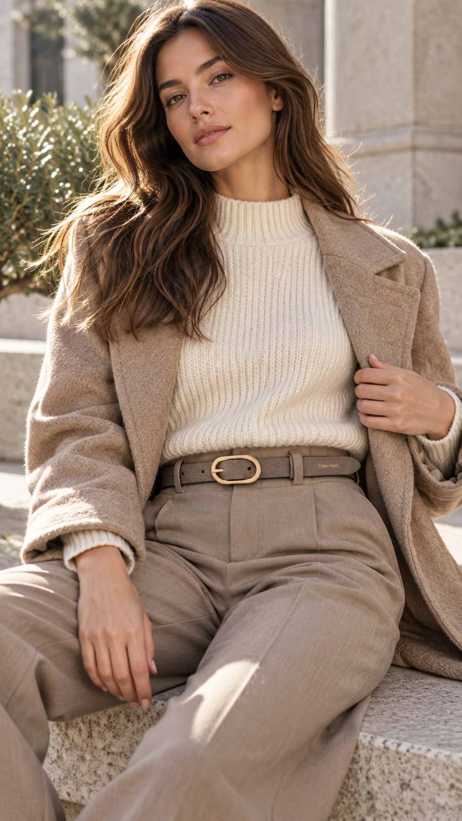 Calvin Klein Organic Buckle Suede 20mm Belt