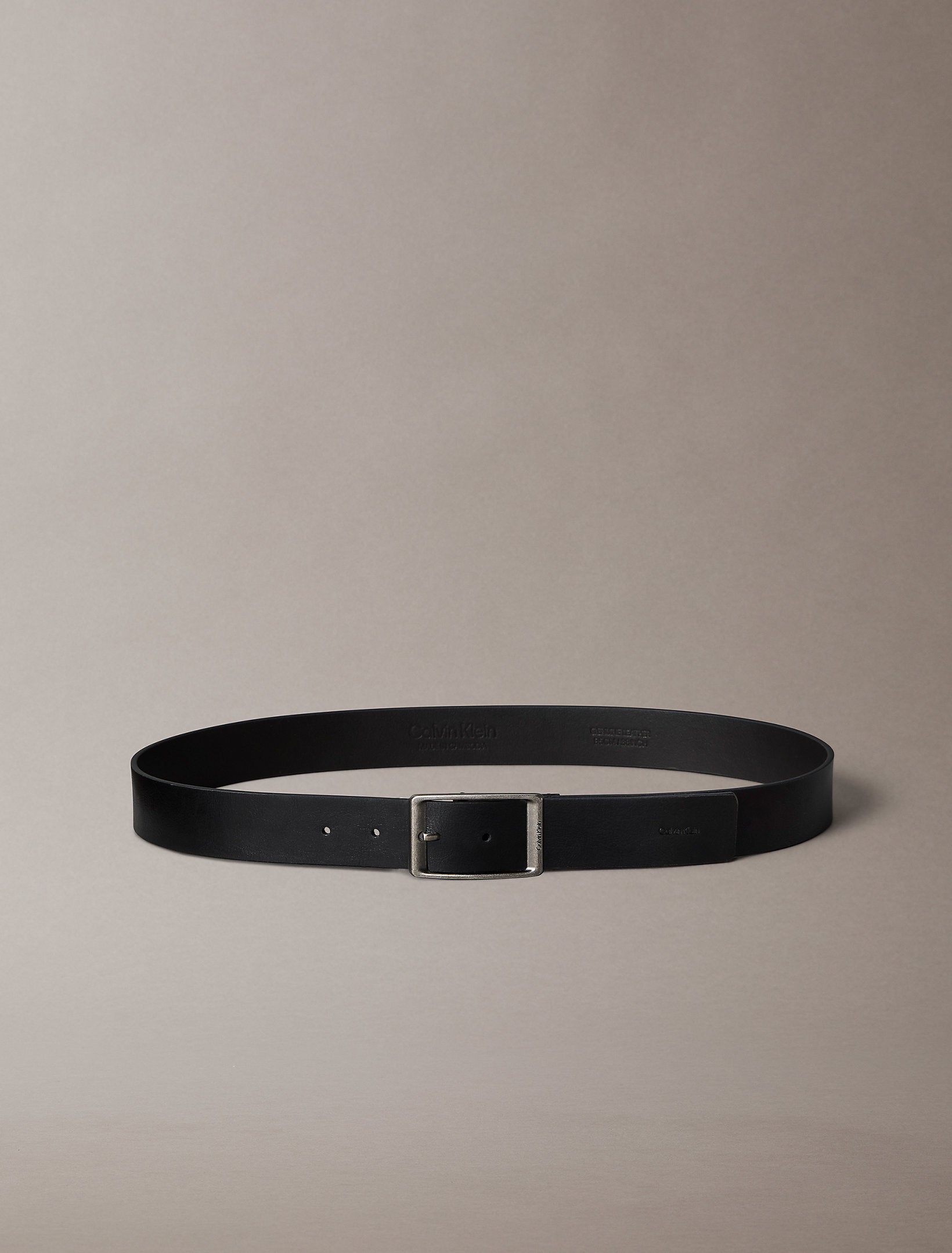 חגורה קלווין קליין Casual Round Buckle Tumbled 35mm