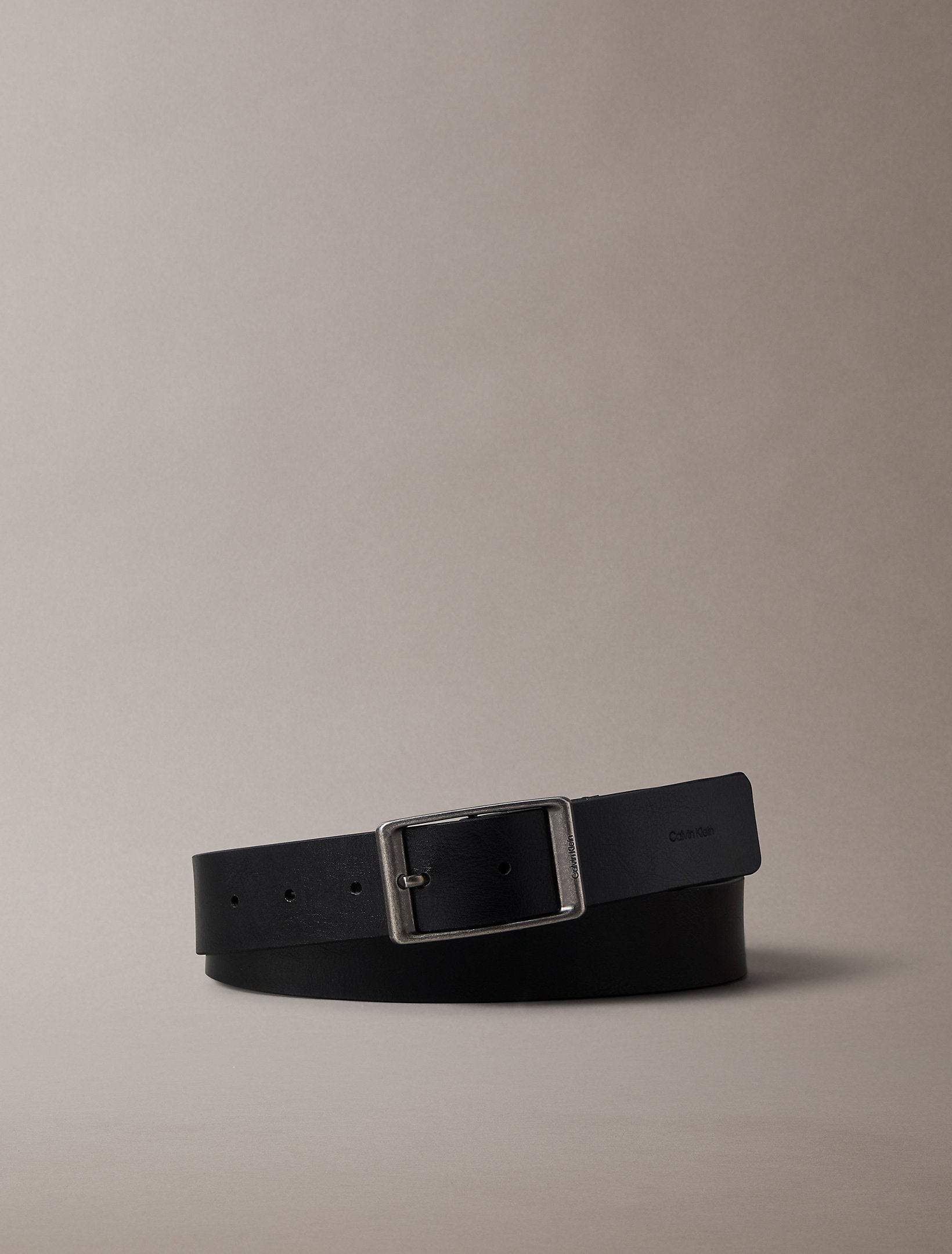 חגורה קלווין קליין Casual Round Buckle Tumbled 35mm