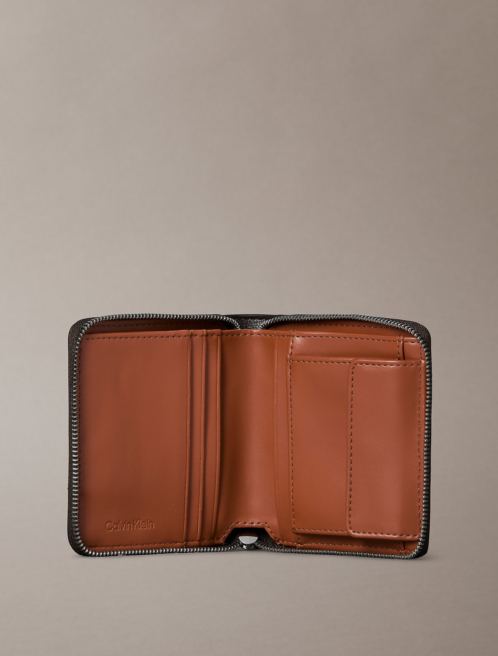 Calvin Klein Emblem Aop Square Zip Around Wallet