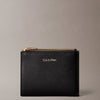 Calvin Klein Foil Logo Dbl Zip Wallet
