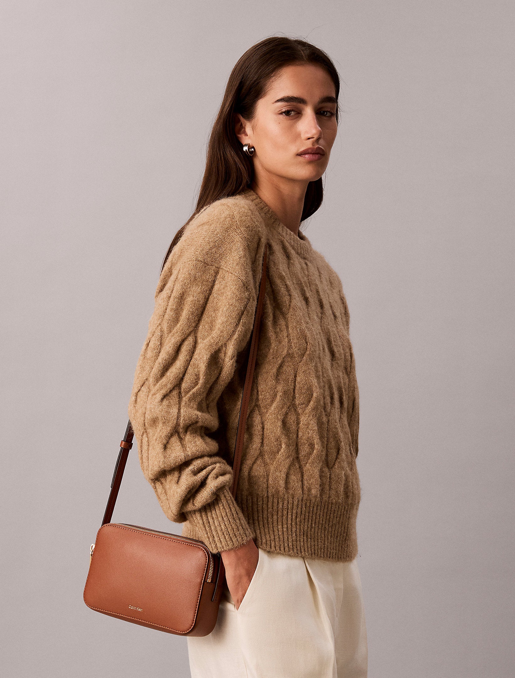 Calvin Klein Foil Logo Elongated Camera Bag