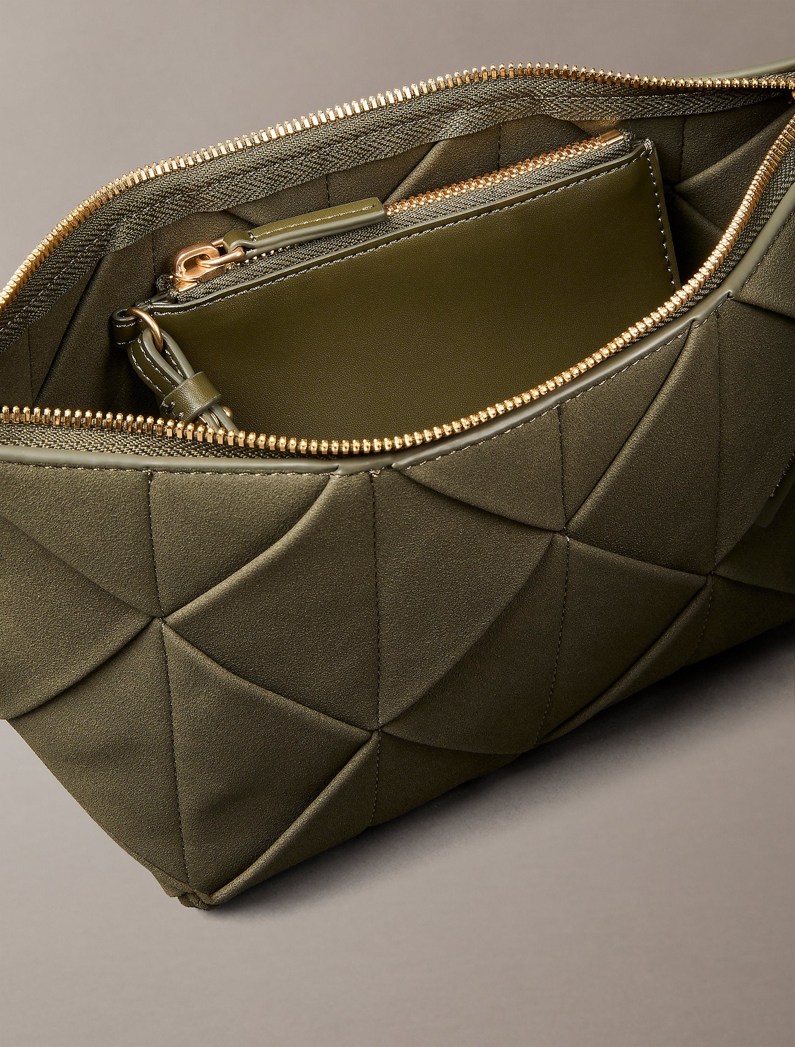 Calvin Klein Woven Sueded Shoulder Bag
