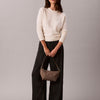 Calvin Klein Woven Sueded Shoulder Bag