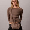 תיק קלווין קליין Woven Sueded Mini Tote Crossbody