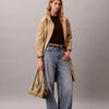 Calvin Klein Emblem Trio Suede Shoulder Bag