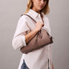 Calvin Klein Emblem Trio Suede Shoulder Bag