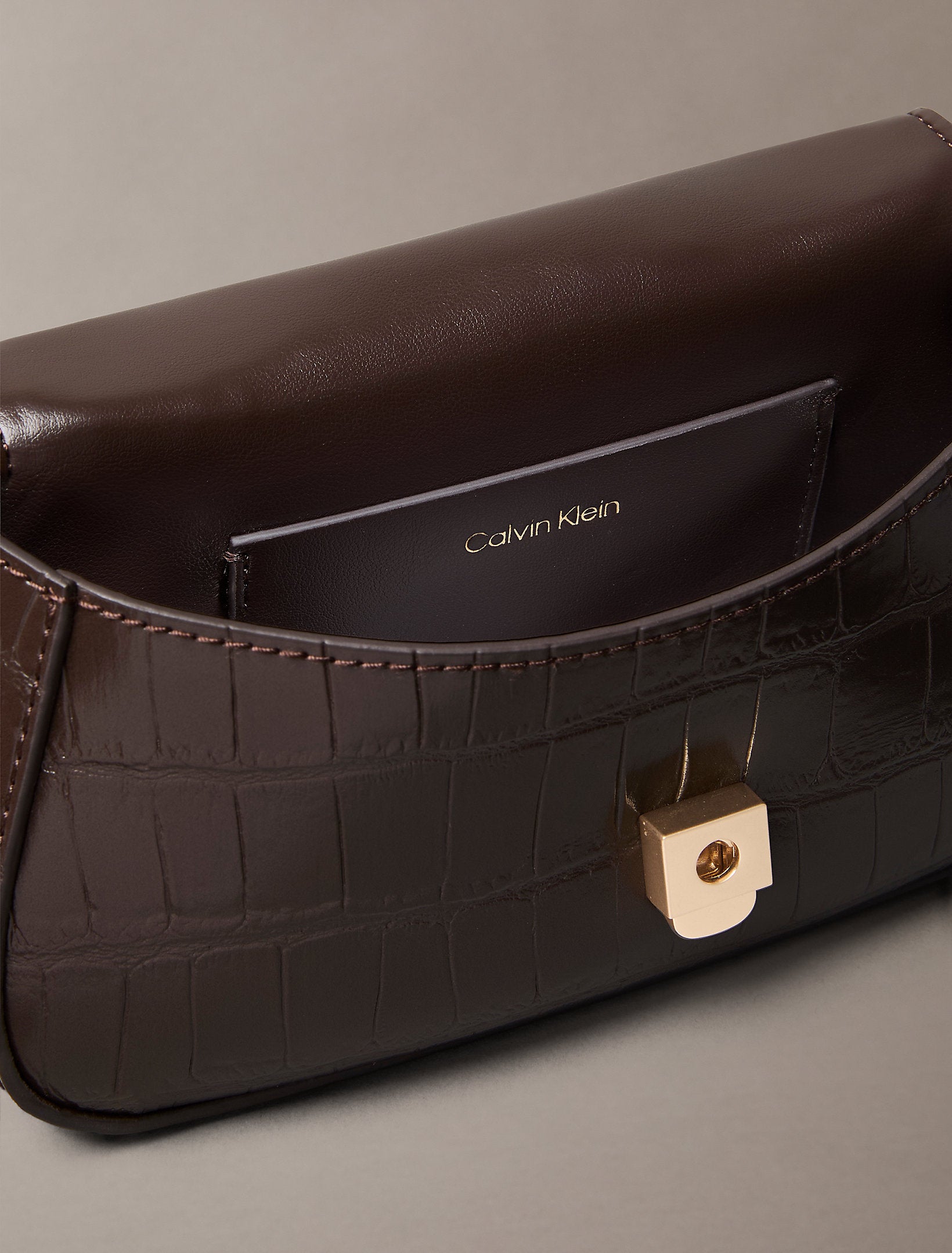 Calvin Klein Croc Top Handle Bag