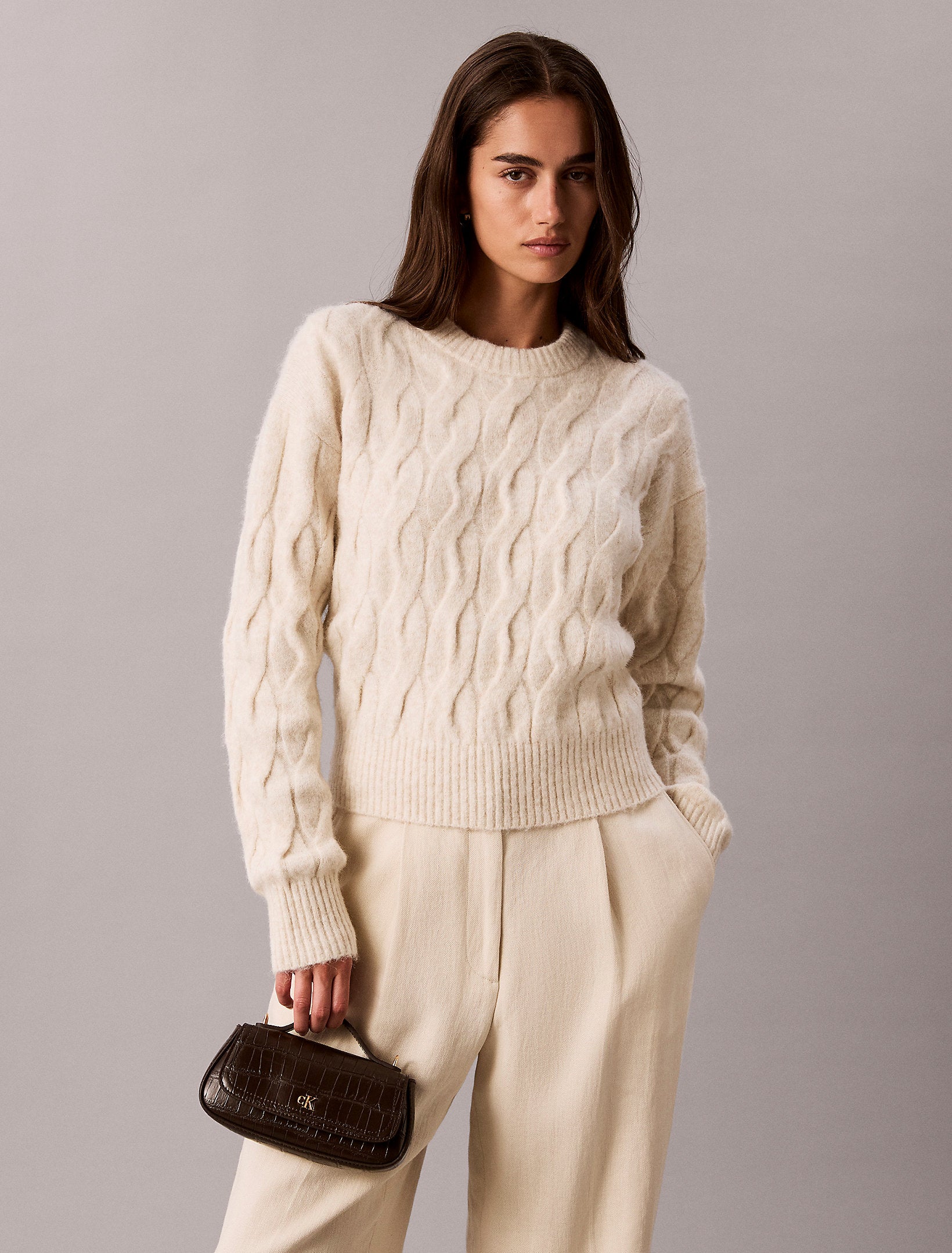 Calvin Klein Croc Top Handle Bag