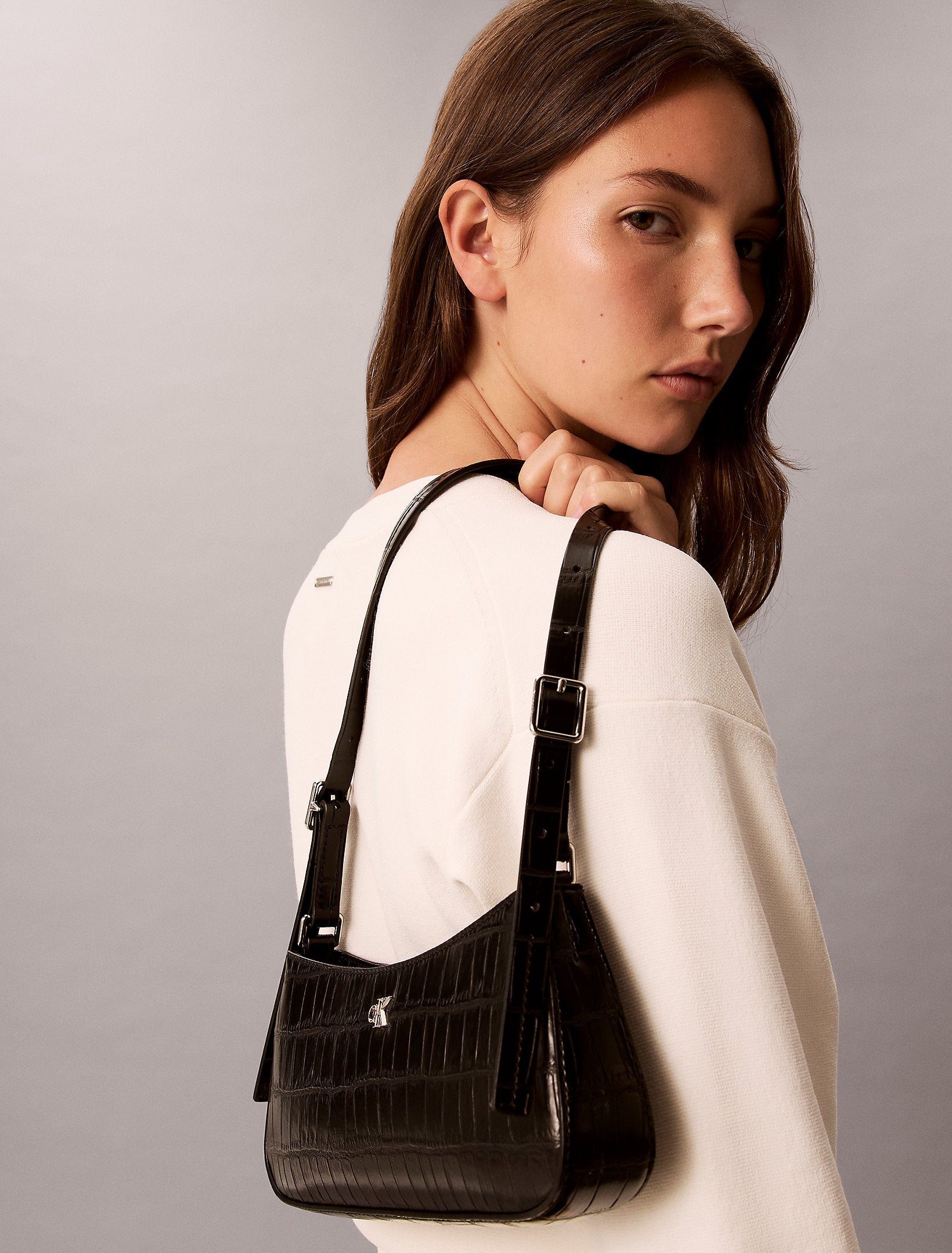 Calvin Klein Croc Small Shoulder Bag