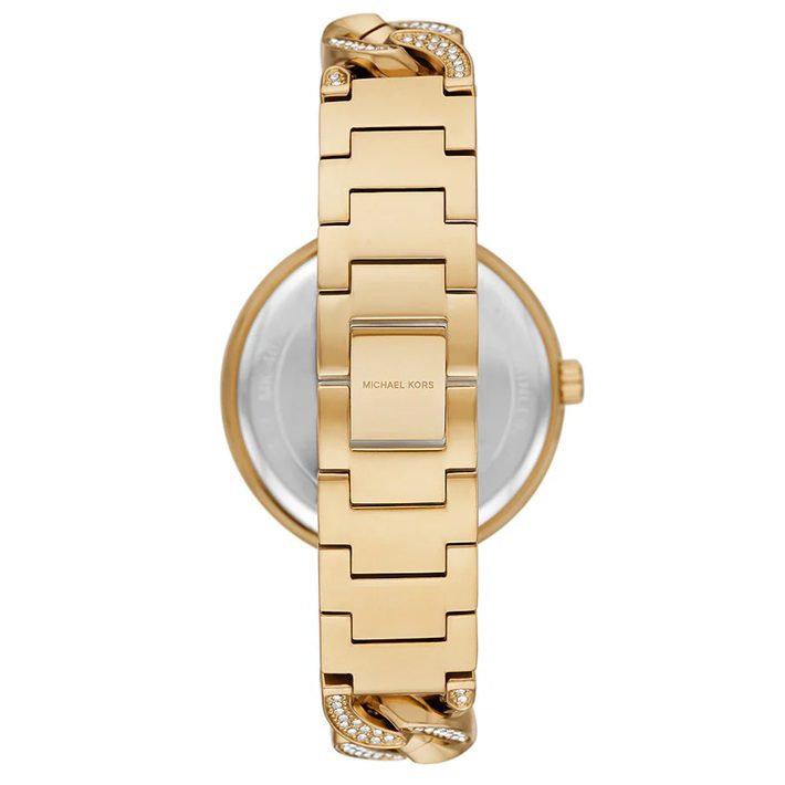 ساعة مايكل كورس Catelyn Chain Pave Glitz Gold Crystal