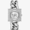 ساعة مايكل كورس Mini Lock Pavé Silver-Tone Chain