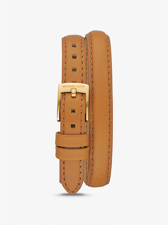 שעון מייקל קורס Empire Three-Hand Double Wrap Leather