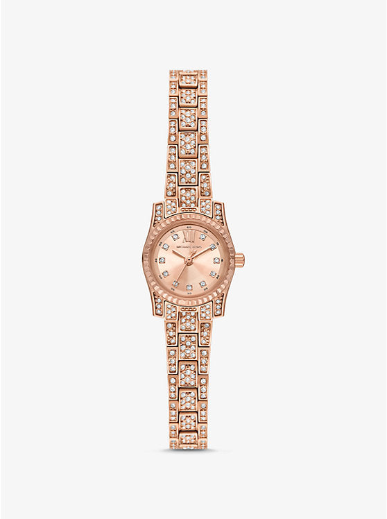 שעון מייקל קורס Mini Lexington Pavé Rose Gold-Tone