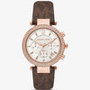Michael Kors Parker Pavé Rose Gold-Tone and Logo Watch