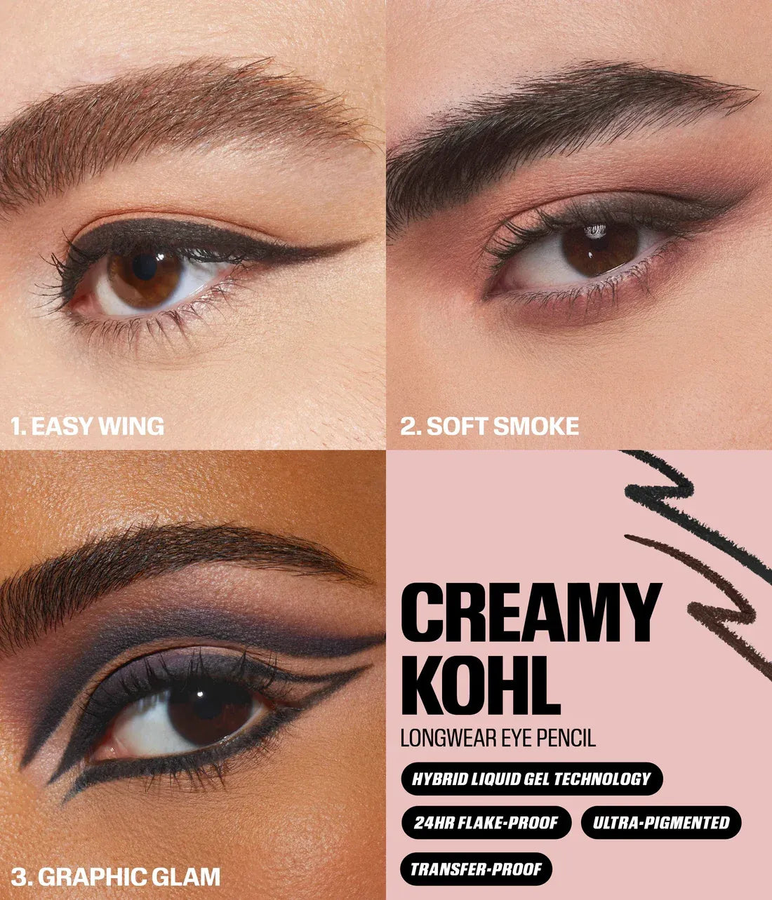 עפרון אייליינר Huda Beauty Creamy Kohl Longwear Eye Pencil