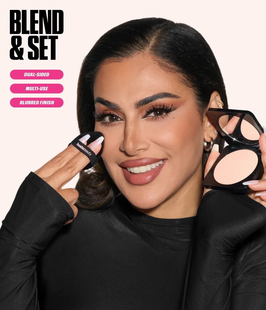 מברשת איפור Huda Beauty Easy Bake Marshmallow Puff & Sponge