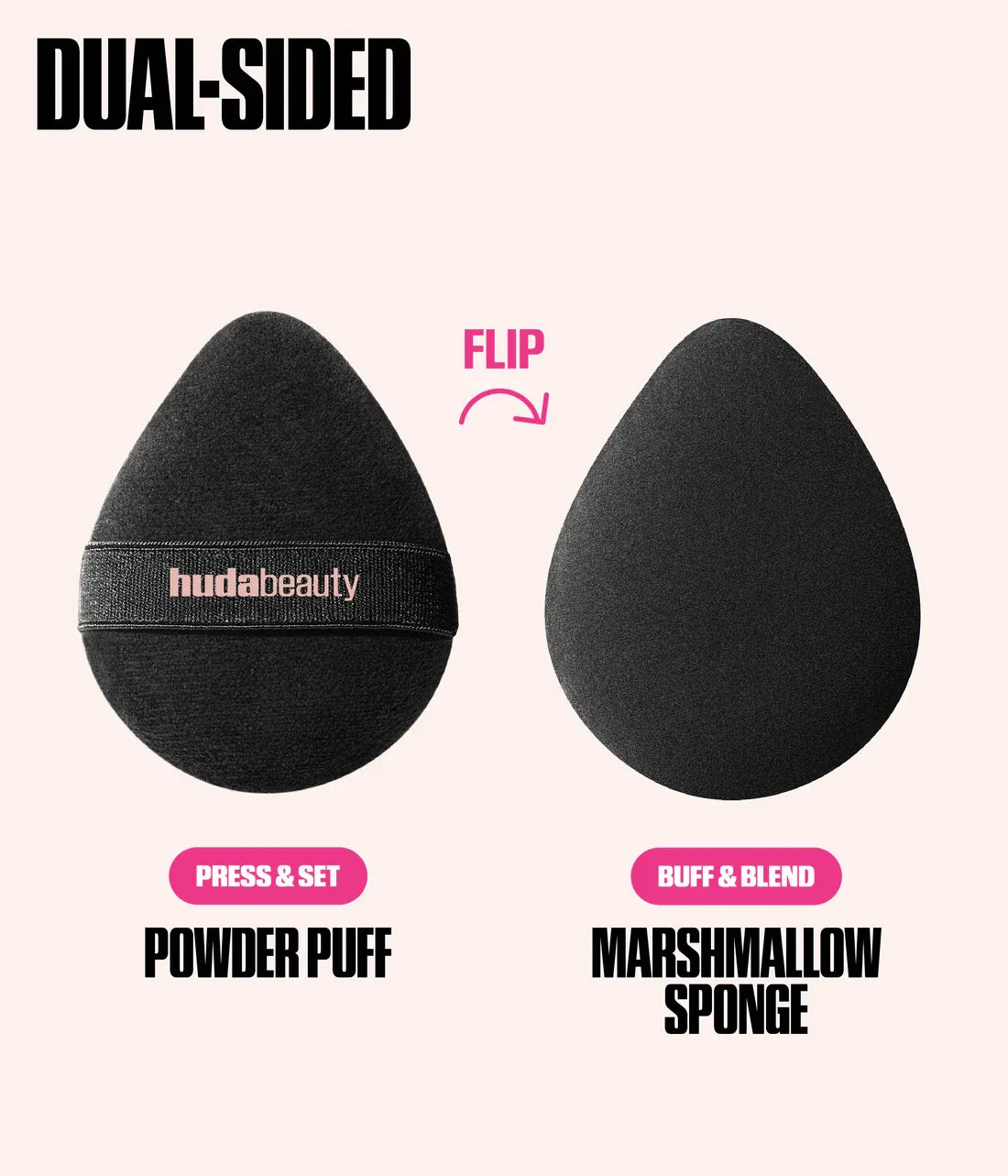מברשת איפור Huda Beauty Easy Bake Marshmallow Puff & Sponge