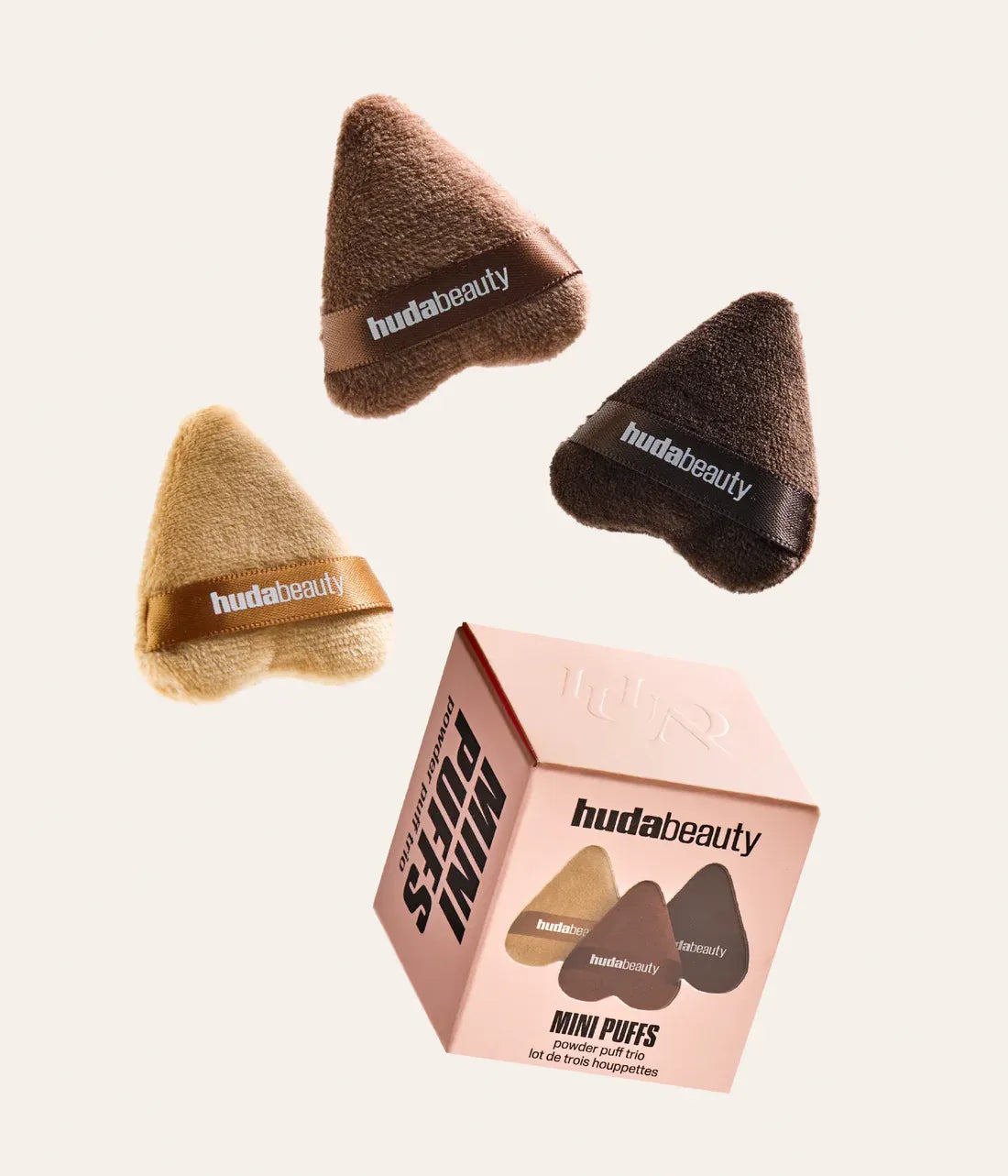 מברשת איפור Huda Beauty Easy Bake Powder Puff Trio (x3pcs)