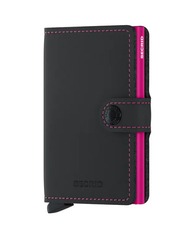محفظة سكرد Miniwallet Matte Black and Fuchsia