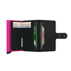 Secrid Miniwallet Matte Black and Fuchsia Wallet