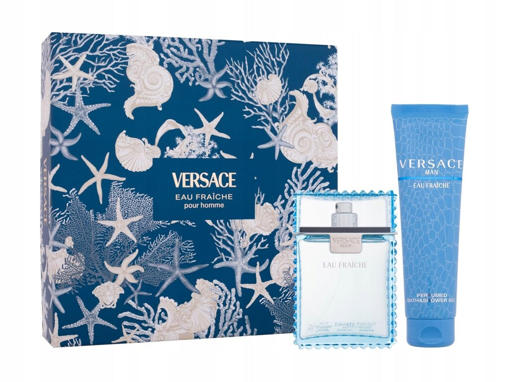 Perfume and Shower Gel set فيرساتشي Eau Fraiche EDT ‏100 edt + 150ml bsg مل
