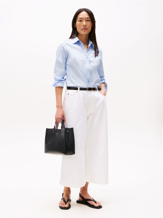 תיק טומי הילפיגר Logo Luggage Tag Crossbody Shopper