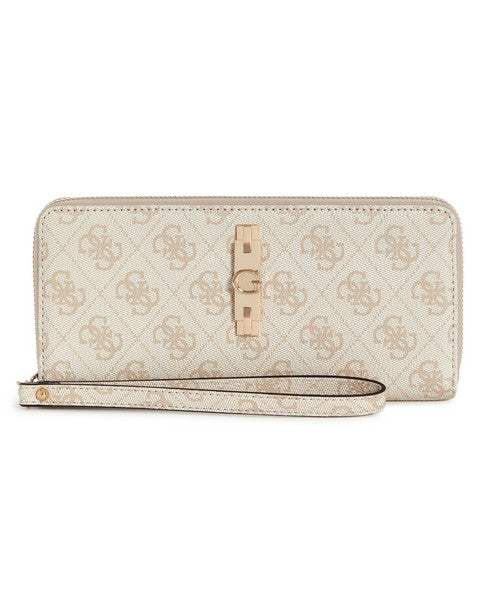 Guess Yvonne Logo Lrg Zip Around Wallet
