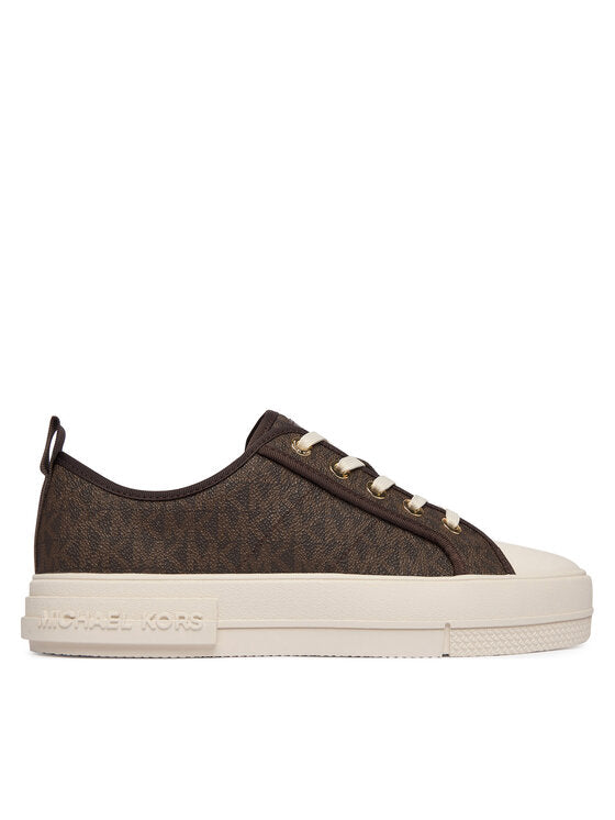 Michael Kors Evy Lace Up Brown Sneaker