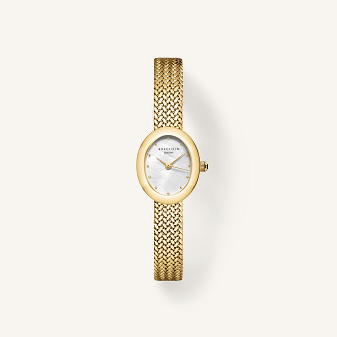 Rosefield Mini Oval Gold Watch