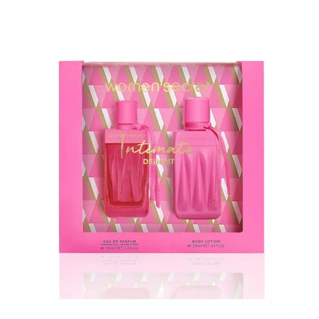 Perfume and Body Lotion set Women'secret Intimate Delight Gift Set EDP ‏100 + 200ml مل