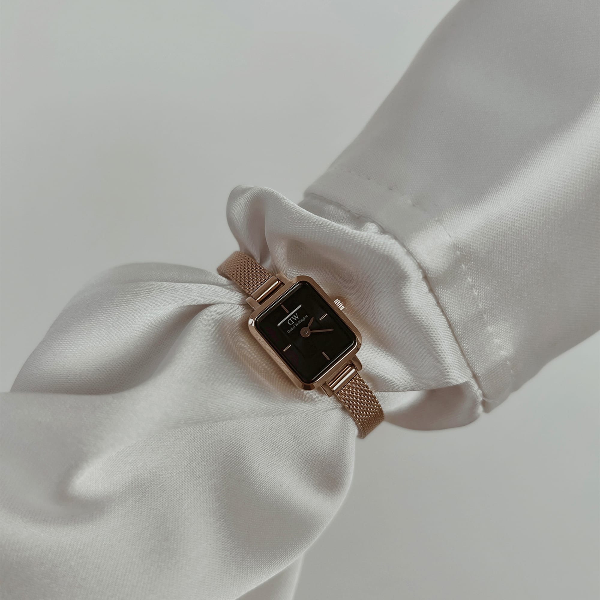 Daniel Wellington Quadro Mini Melrose Rose Gold Onyx Watch – Ritzy Store