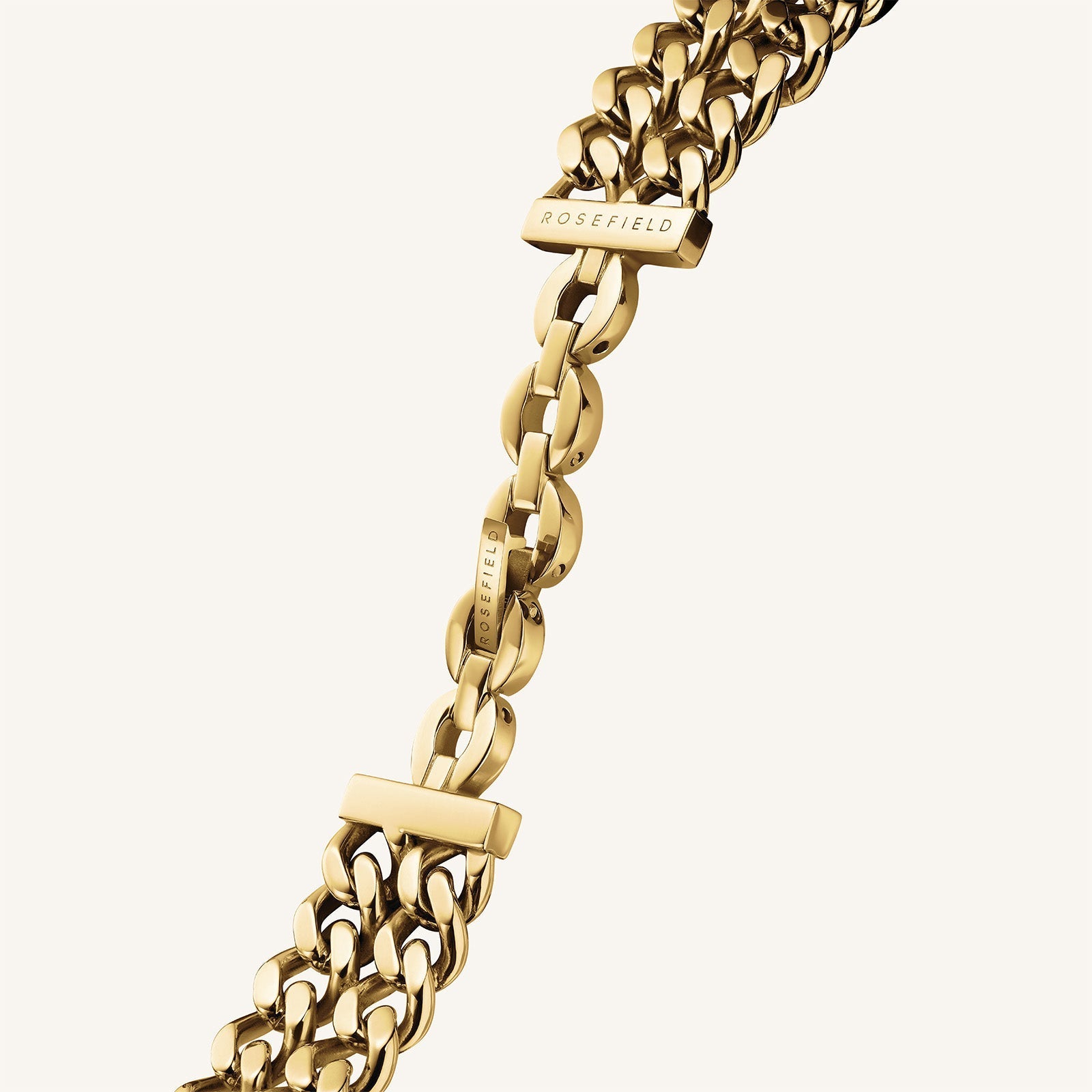 שעון רוספילד Studio Double Chain Black Gold