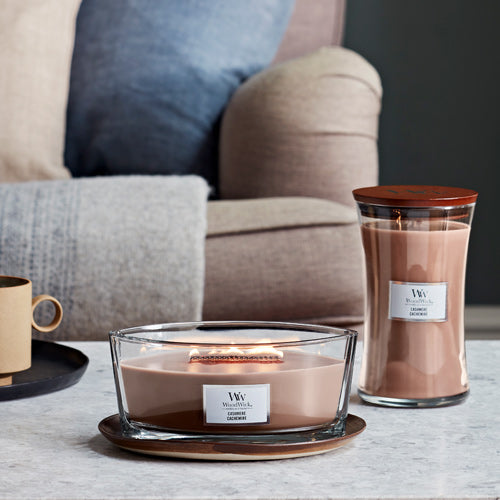 White Scent Cashmere Ellipse Jar Scented Candle