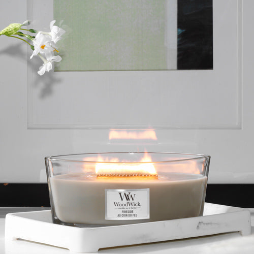 Woodwick Fireside Ellipse Jar Scented Candle