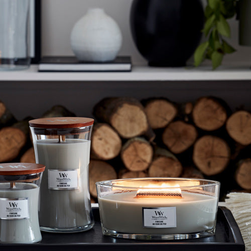 Woodwick Fireside Ellipse Jar Scented Candle