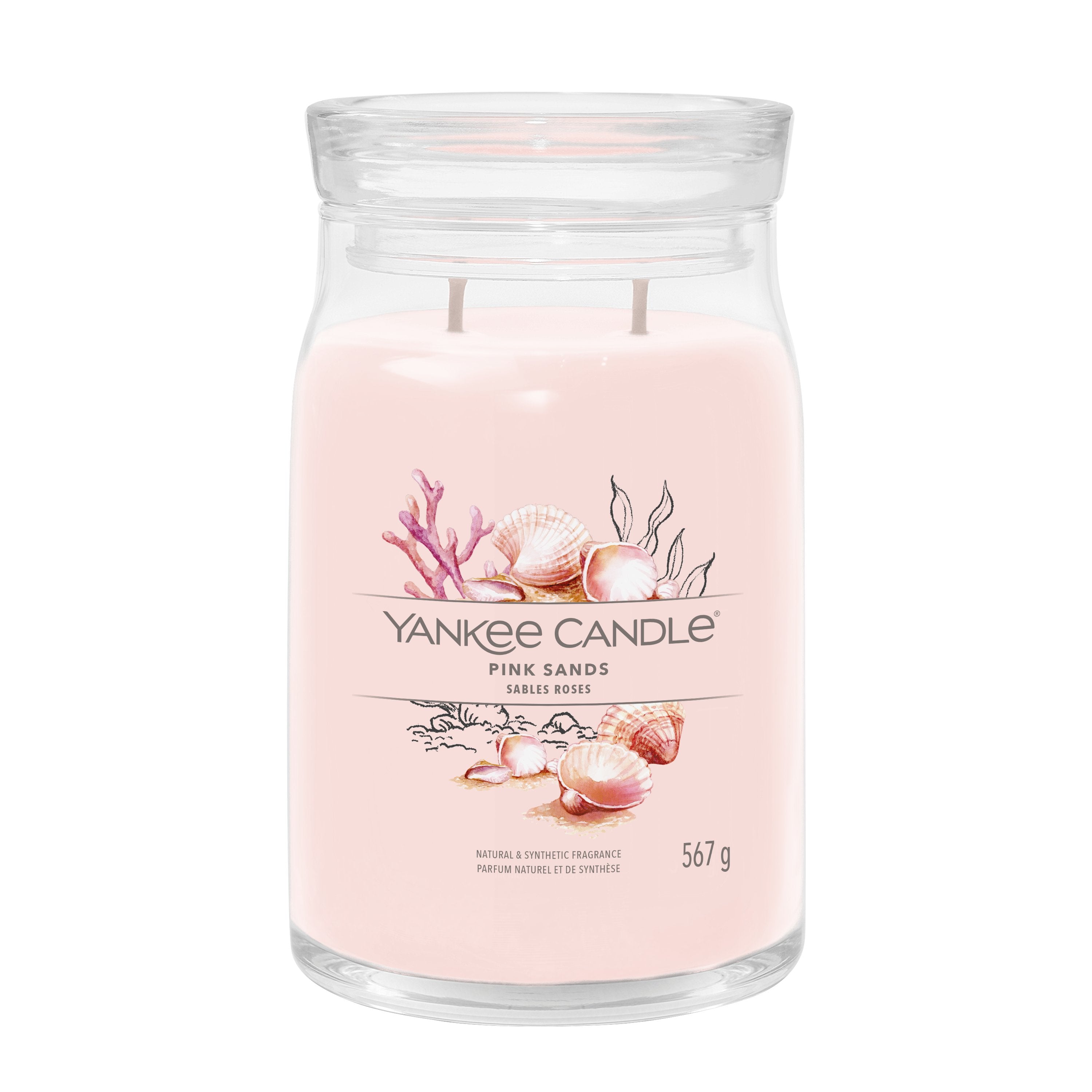 נר ריחני Yankee Candle Pink Sands Signature Large Jar