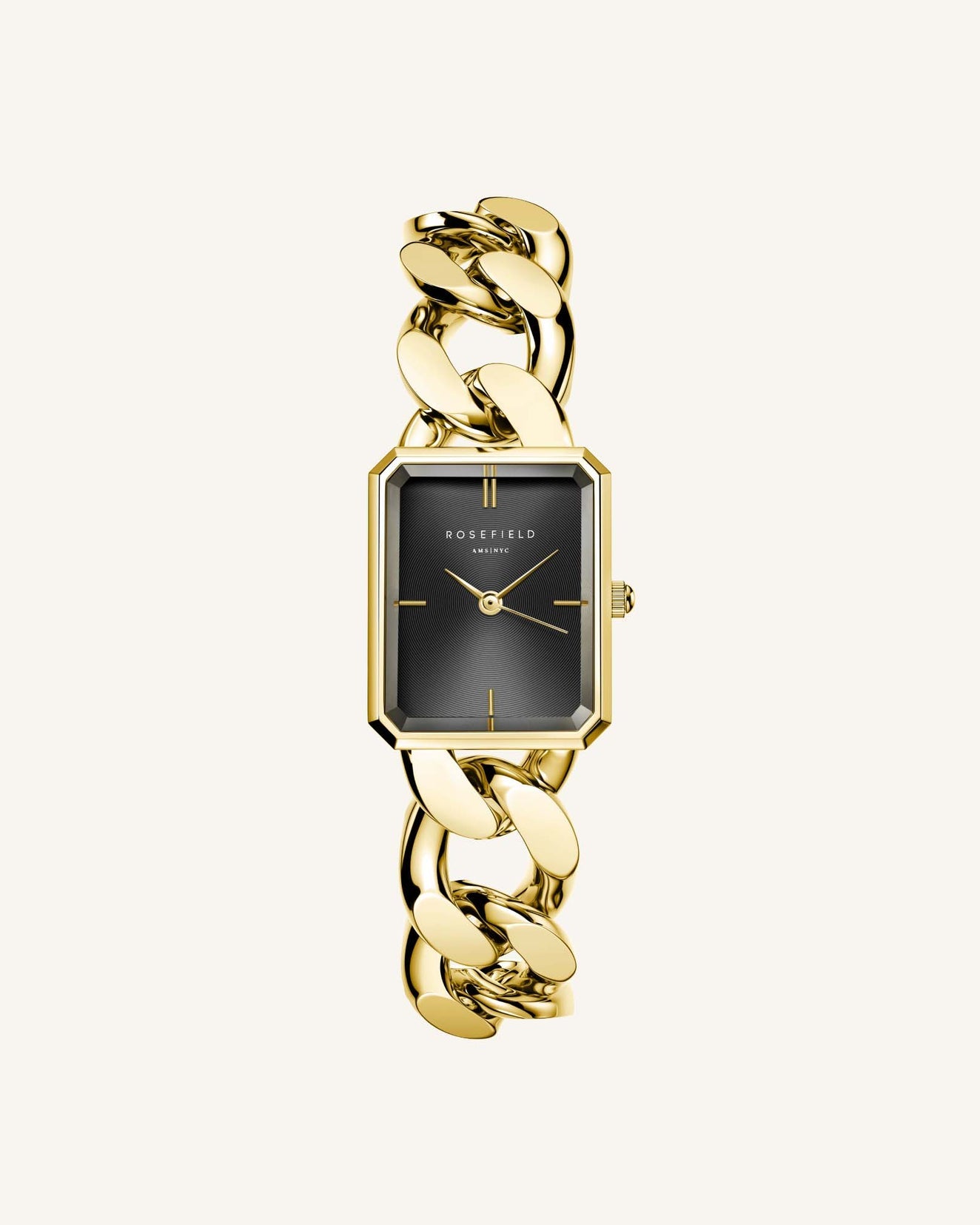 rosefield Octagon-Xs-Studio-Black-Gold Watch – Ritzy Store